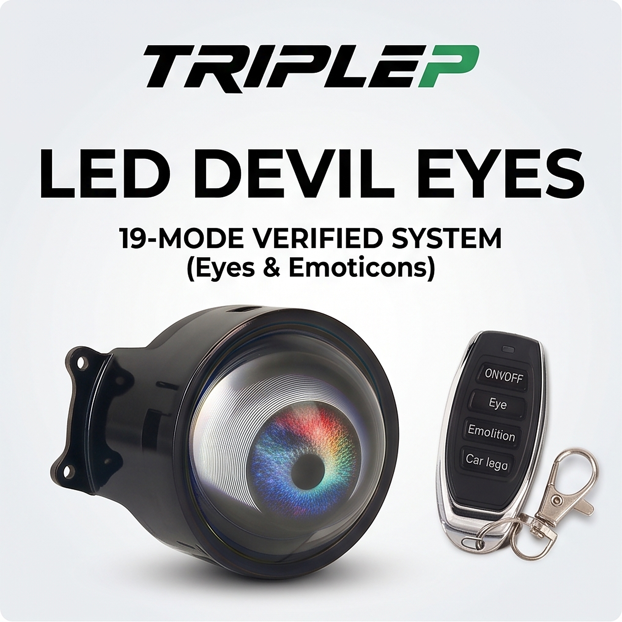 LED Devil Eye Headlight Rings with Remote